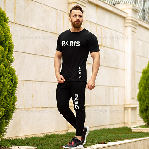 ست تیشرت شلوار مردانه Paris مدل A 9359