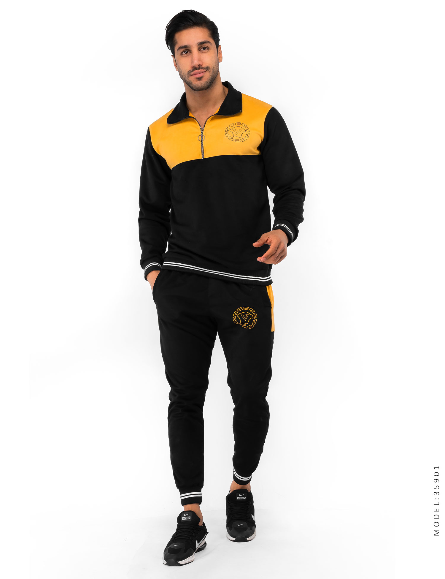 ست سویشرت نیم زیپ شلوار اسپرت Versace مدل 35901
