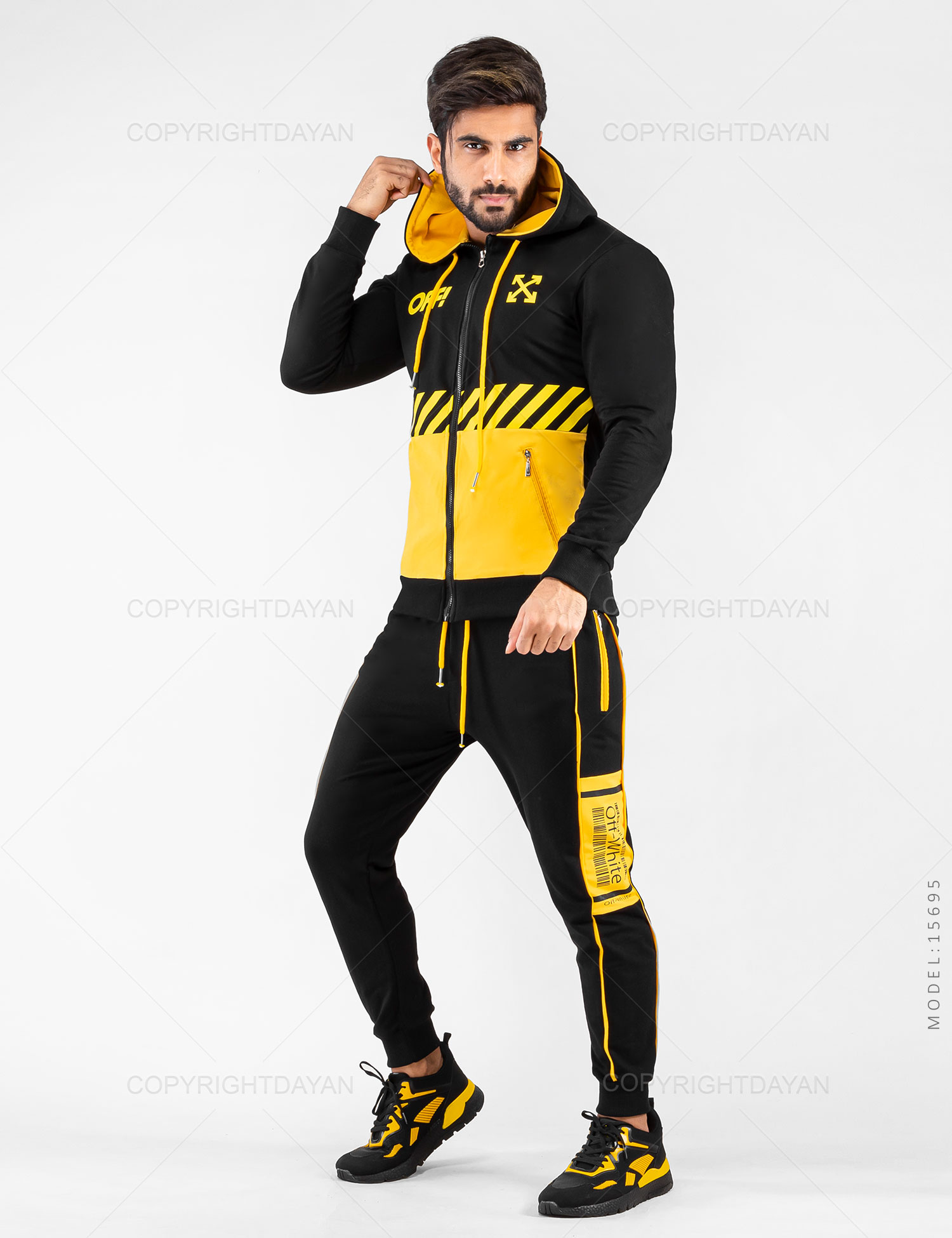 ست سویشرت شلوار مردانه Off – White مدل 15695