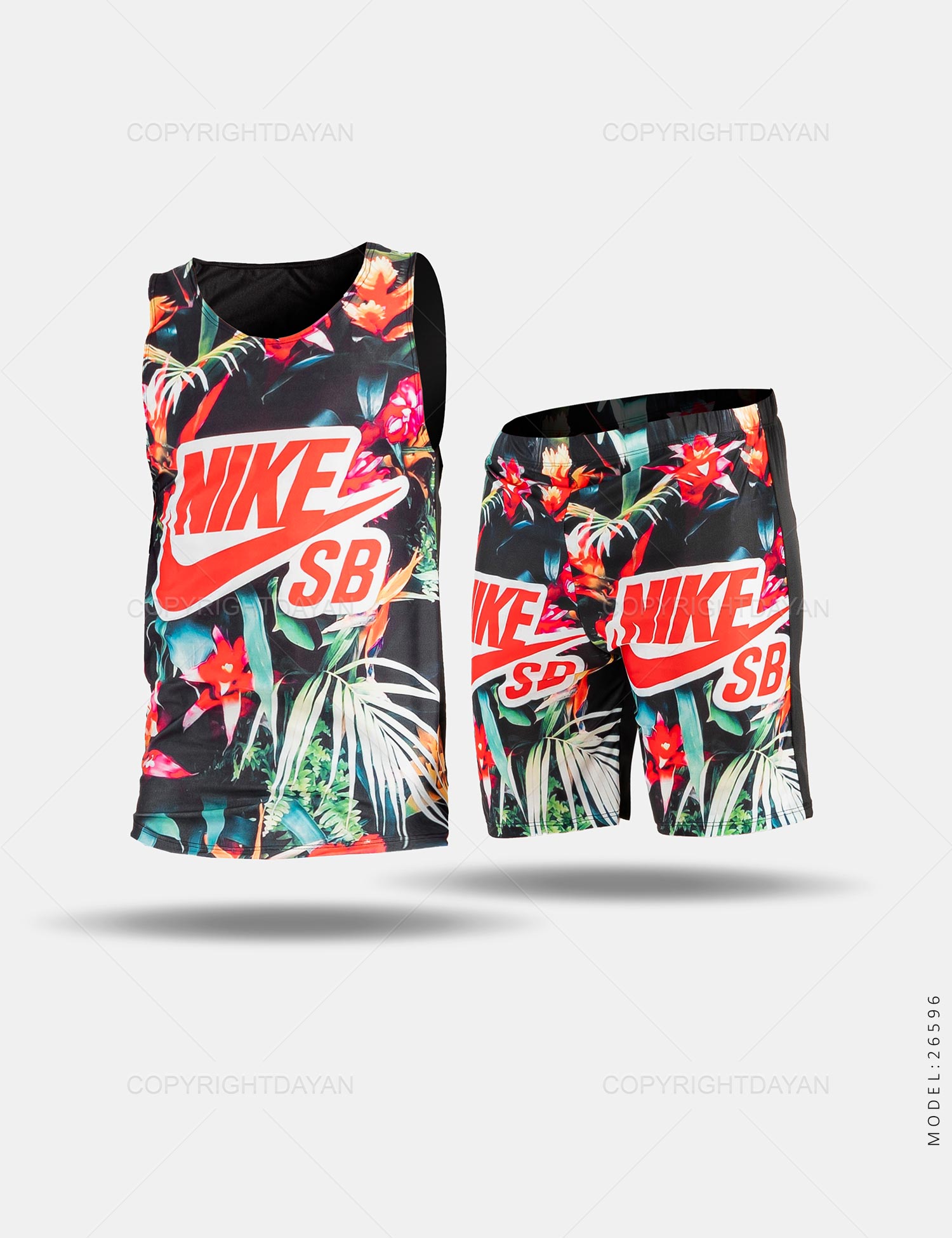 ست رکابی شلوارک مردانه Nike مدل 26596