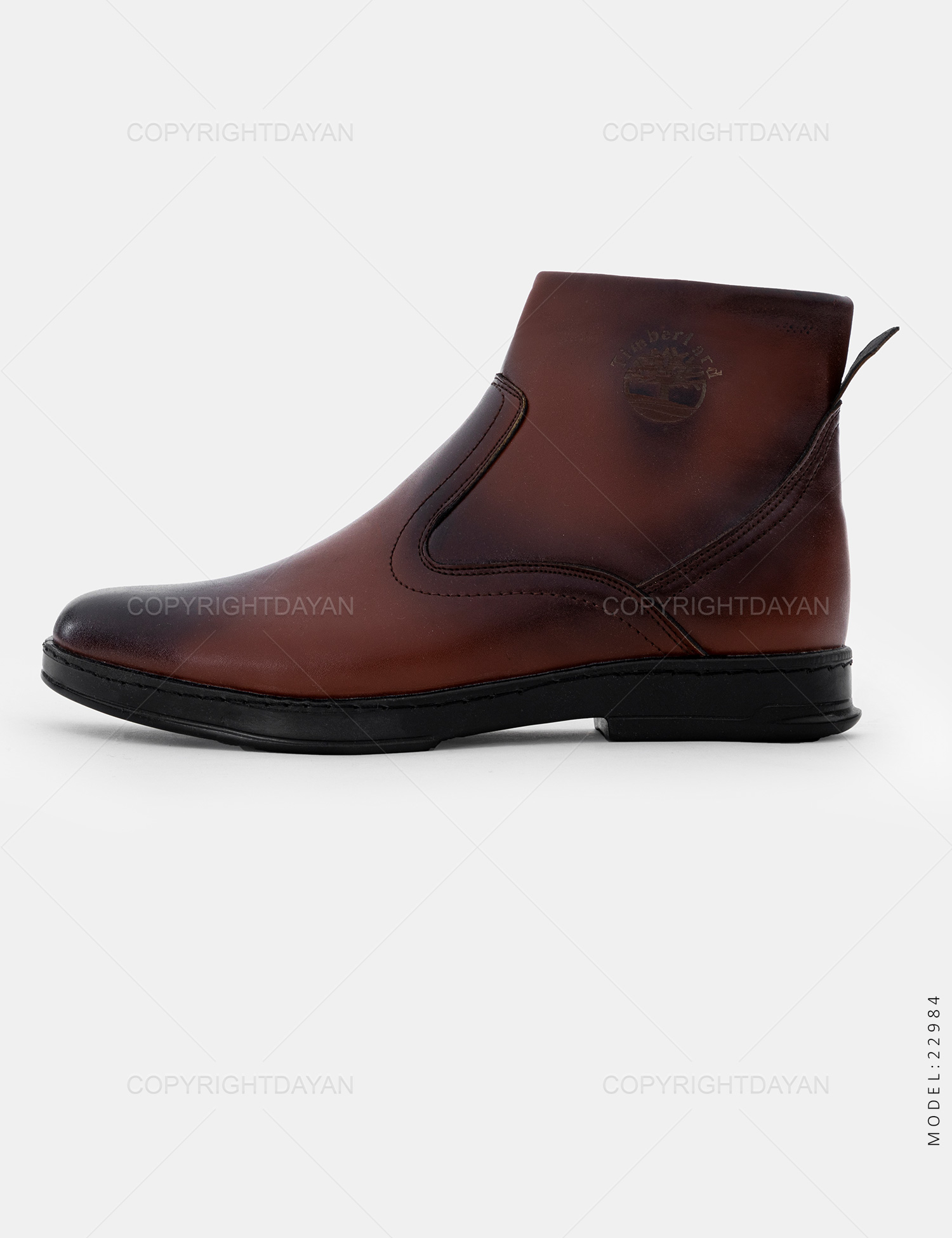 نیم بوت چرم مصنوعی مردانه قهوه ای Timberland زیپ دار مدل 22984