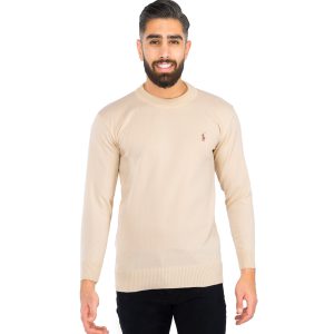 بافت مردانه یقه گرد فری سایز ساده Polo مدل 40886