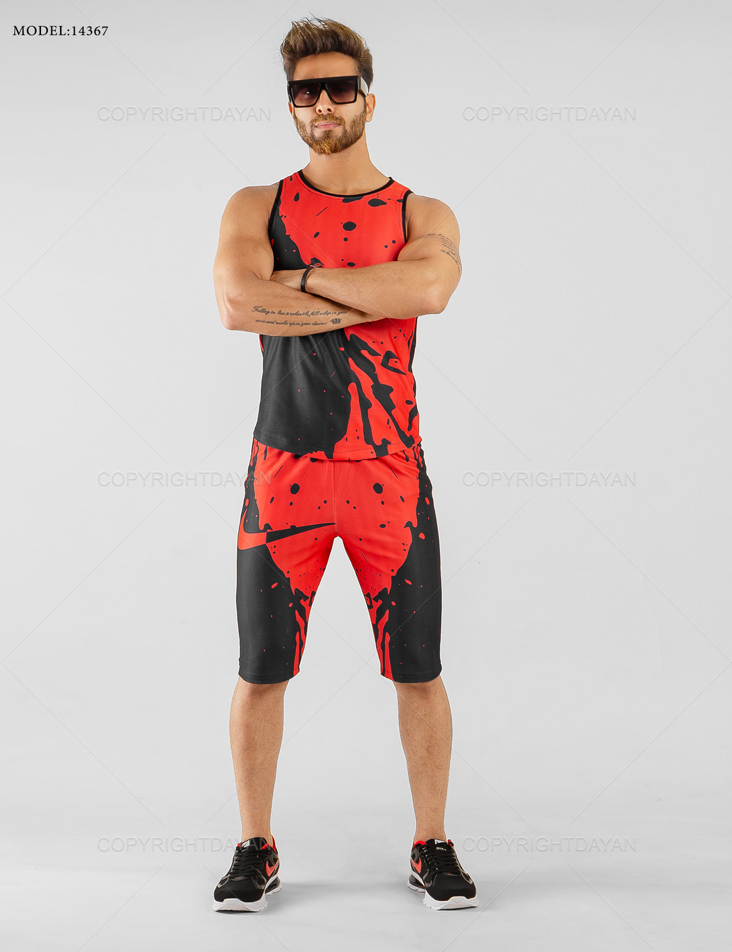 ست رکابی شلوارک مردانه Nike مدل 14367