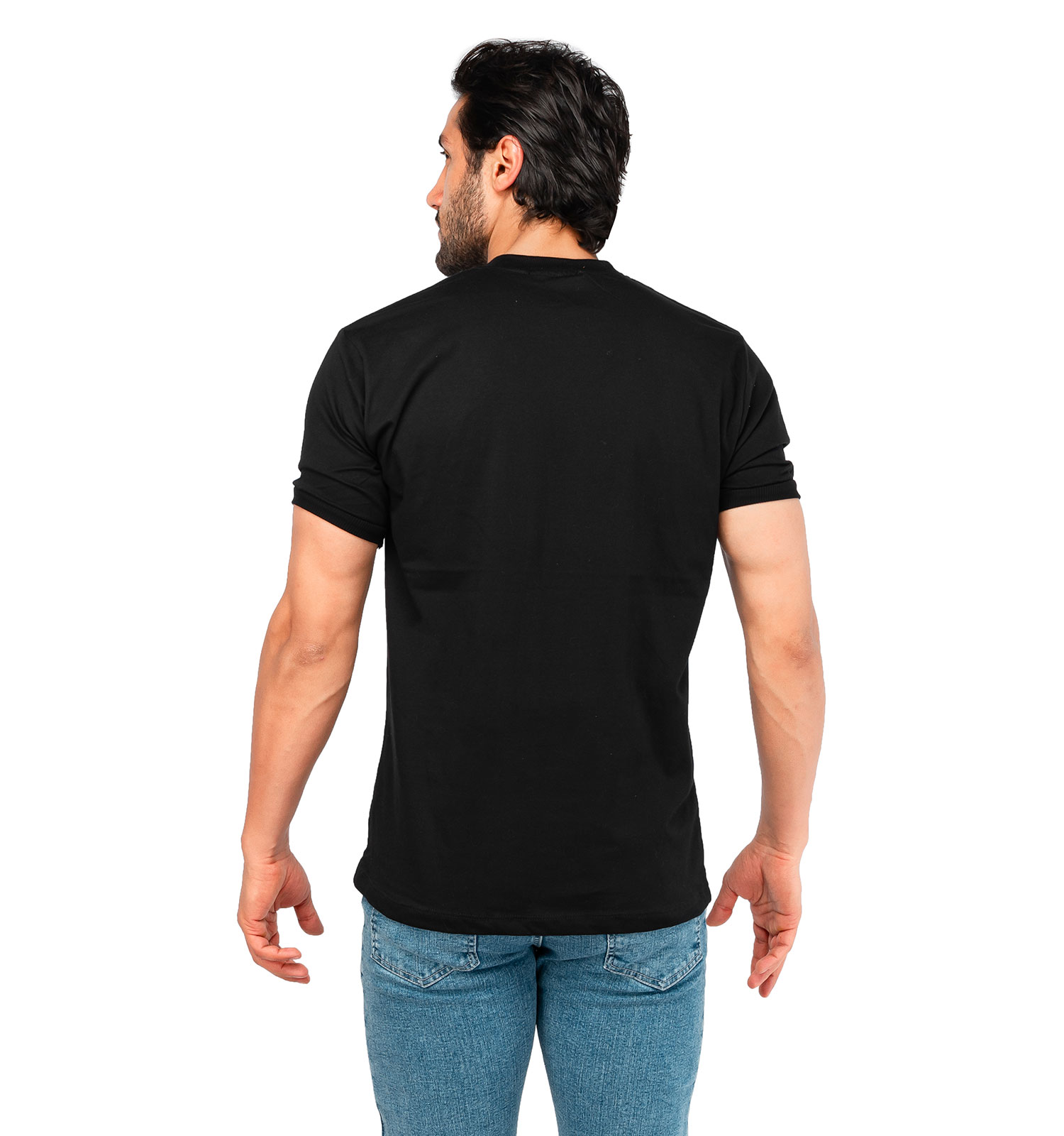 تیشرت Nike یقه گرد مردانه مشکی پنبه ساده مدل 44799