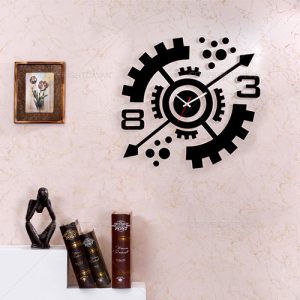 ساعت دیواری روکش مخمل صنعت