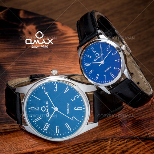 ست ساعت مردانه وزنانه Omax مدل Orbiso (مشکی نقره ای)