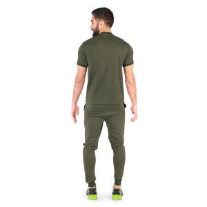 ست تیشرت شلوار مردانه آستین کوتاه Polo ساده یقه گرد مدل 43133