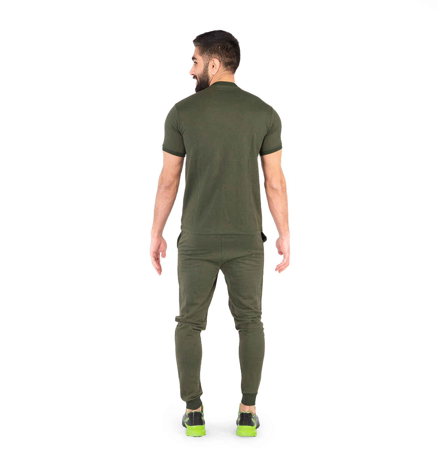 ست تیشرت شلوار مردانه آستین کوتاه Polo ساده یقه گرد مدل 43133