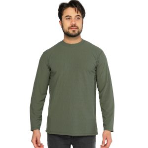 بلوز مردانه یقه گرد طرح مراکشی مدل 45753