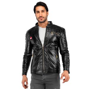 کاپشن چرم مصنوعی مردانه اسپرت Lima مدل 40239