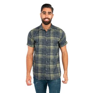 پیراهن مردانه آستین کوتاه چهارخانه Denver مدل 39788