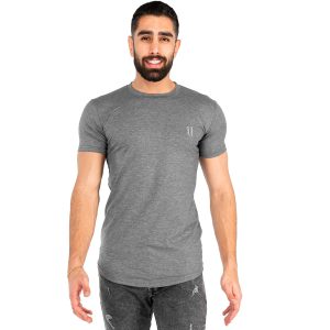 تیشرت یقه گرد مردانه طوسی ساده مدل 42297