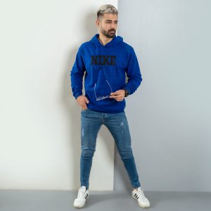 هودی نایک مشکی آبی مردانه مدل Rator