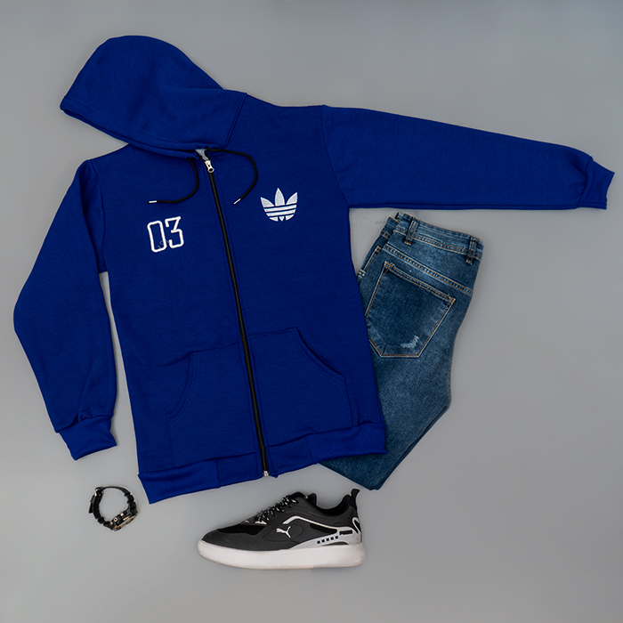سویشرت مردانه آبی مدل Adidas 03