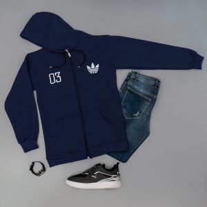 سویشرت مردانه سرمه ای مدل Adidas 03