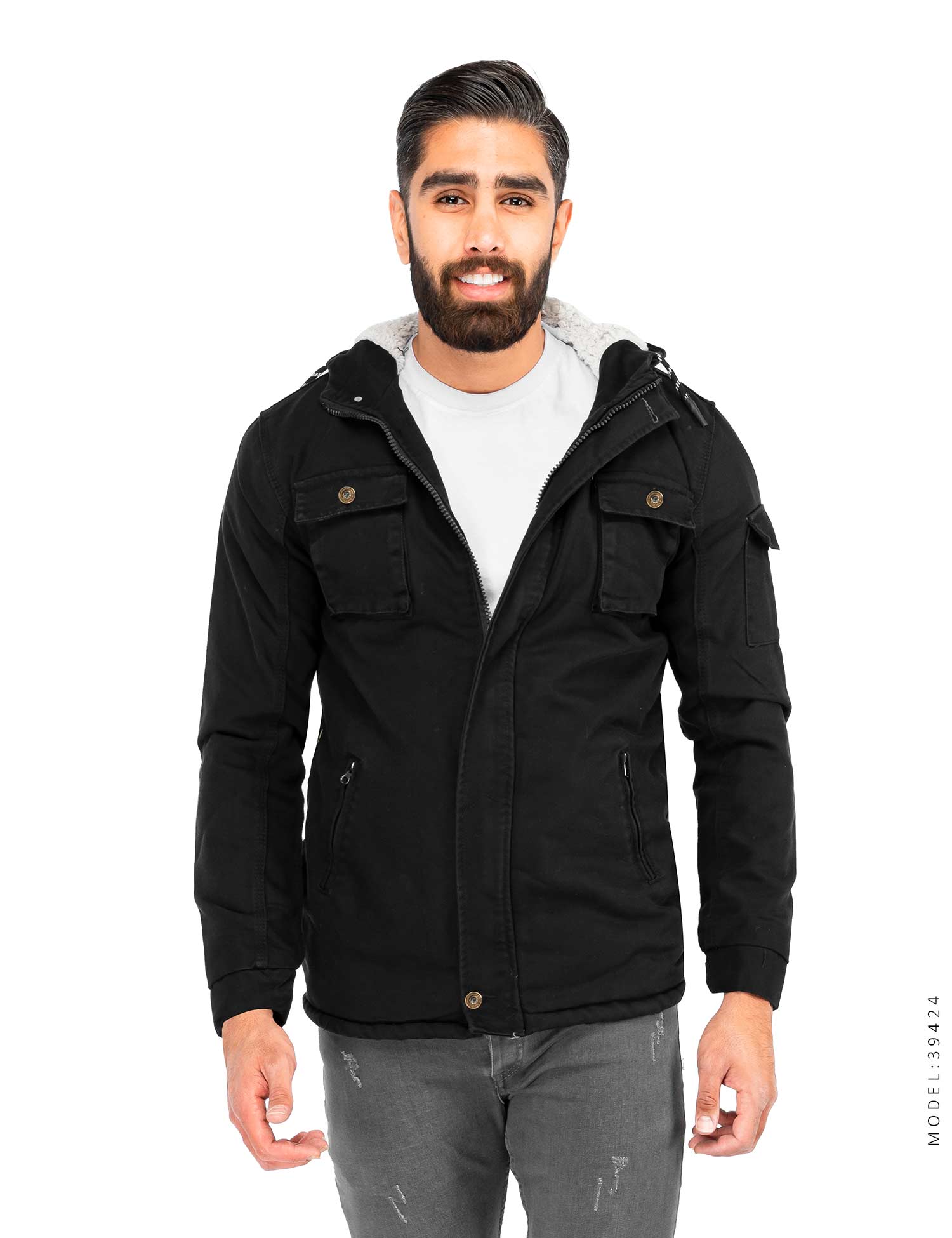 کاپشن کتان مردانه Rayan مدل 39424