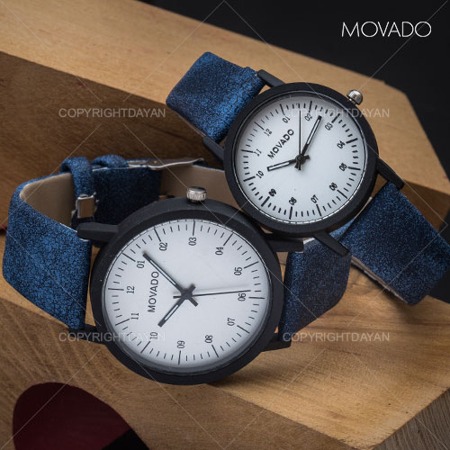 ست ساعت مردانه زنانه Movado مدل Nedra (آبی)