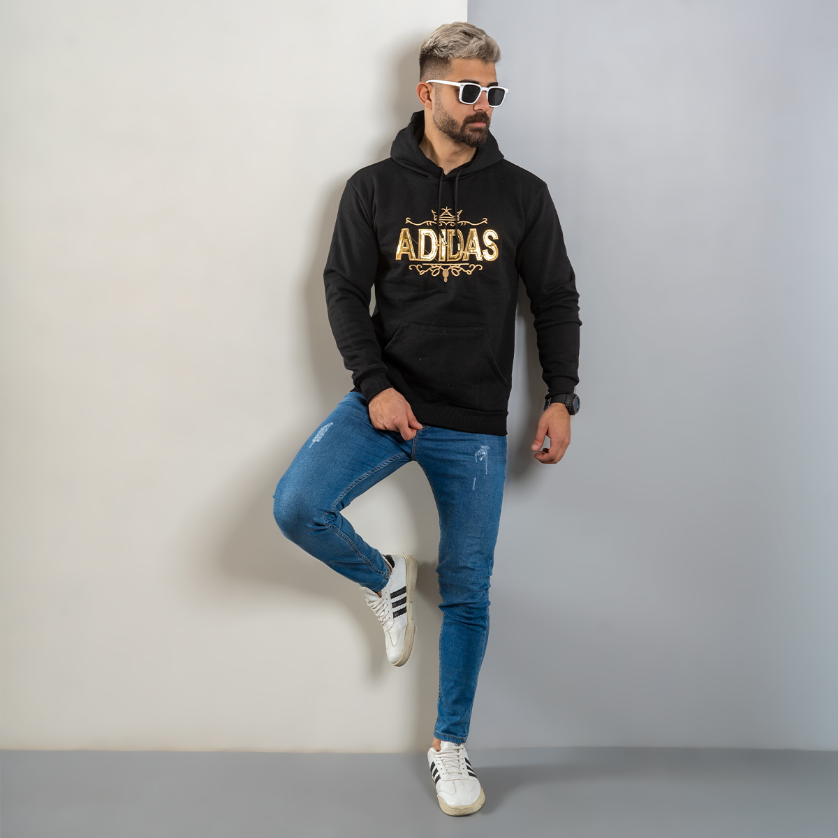 هودی مردانه Adidas مشکی مدل Sahand