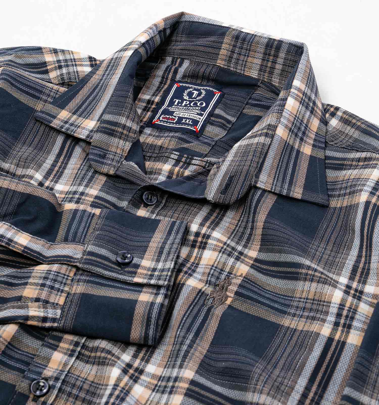 پیراهن مردانه چهارخانه Polo مدل 36826