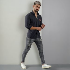 پیراهن مردانه خاکستری مدل Gabi
