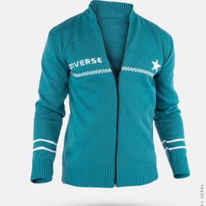 ژاکت بافت مردانه زیپ دار یقه ایستاده Converse مدل 30991
