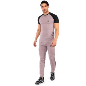 ست تیشرت شلوار مردانه آستین کوتاه Nike ساده یقه گرد مدل 43108