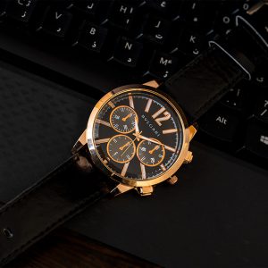 ساعت مچی مشکی طلایی مردانه مدل Bvlgari