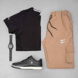 شلوار اسلش دو نایک خاکی مردانه مدل 2Nike
