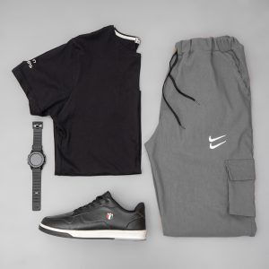 شلوار اسلش دو نایک طوسی مردانه مدل 2Nike