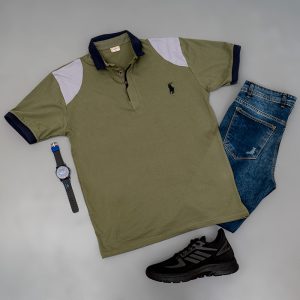 تیشرت Polo سبز مردانه مدل HAKO