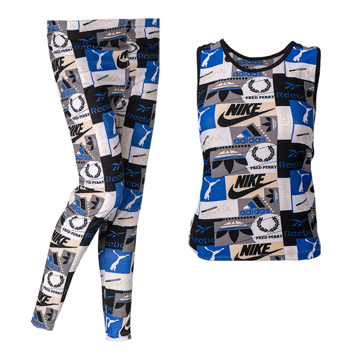 ست تاپ شلوار Nike زنانه آبی مدل viana