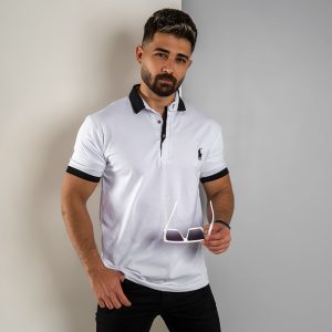 تیشرت مردانه سفید مدل Polo90