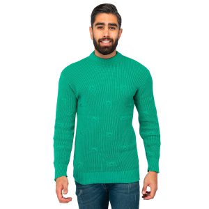 بافت مردانه یقه گرد طرحدار Zima مدل 40013