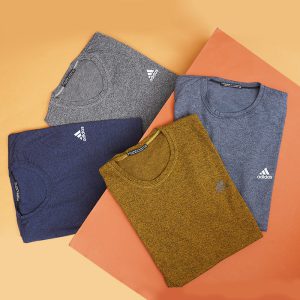 تیشرت طوسی مردانه طرح ADIDAS مدل TIAN