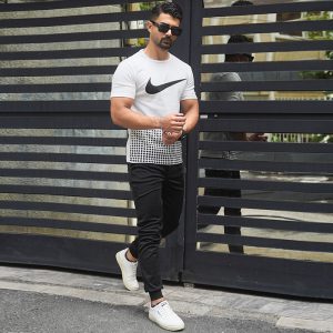 ست تیشرت شلوار Nike مردانه سفید مدل Hesam