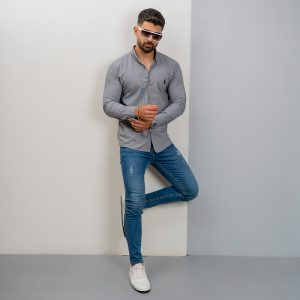 پیراهن مردانه چهارخونه ریزطوسی مدل vq