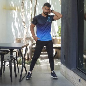 ست تیشرت شلوار آبی مردانه مدل venzel