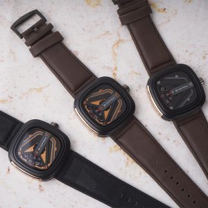 ساعت sevenfriday قهوه ای صفحه مشکی مدل Etro