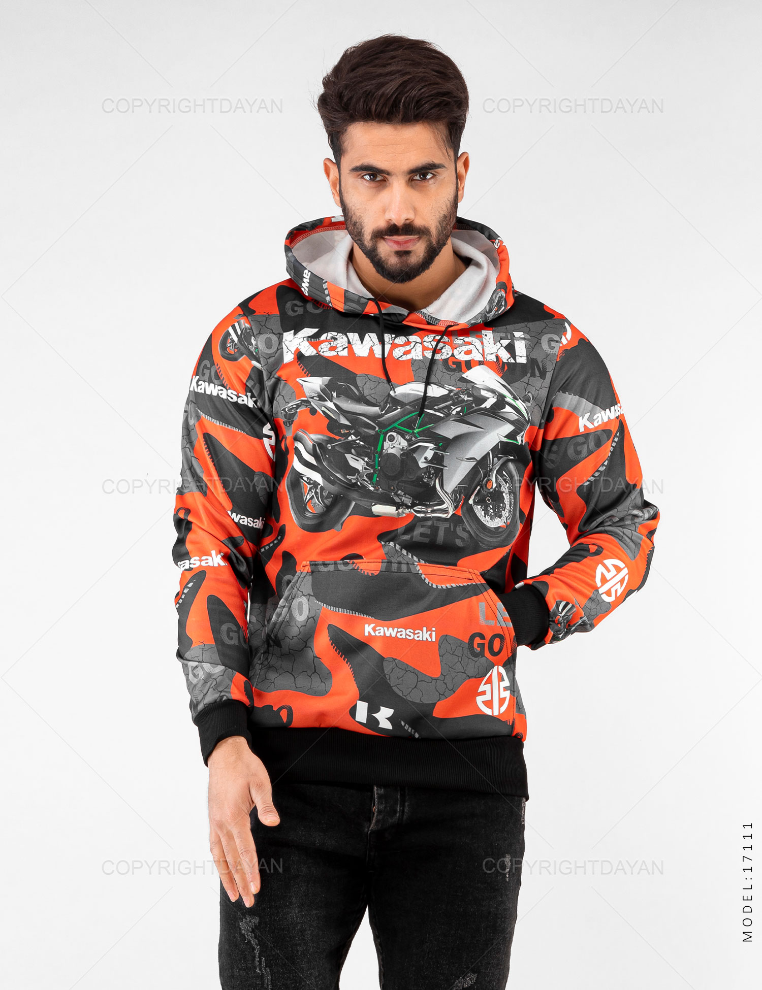 سویشرت مردانه Kawasaki مدل 17111