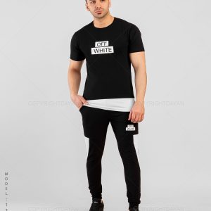 ست تیشرت شلوار مردانه Off – White مدل 12786