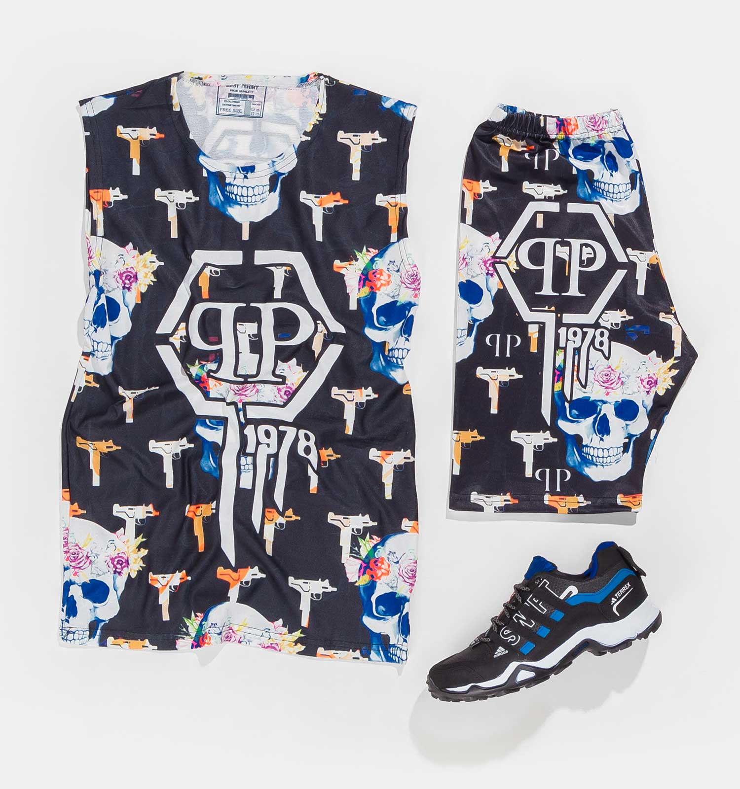 ست رکابی شلوارک مردانه Philipp Plein مدل 26525