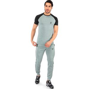 ست تیشرت شلوار مردانه آستین کوتاه Nike ساده یقه گرد مدل 43106