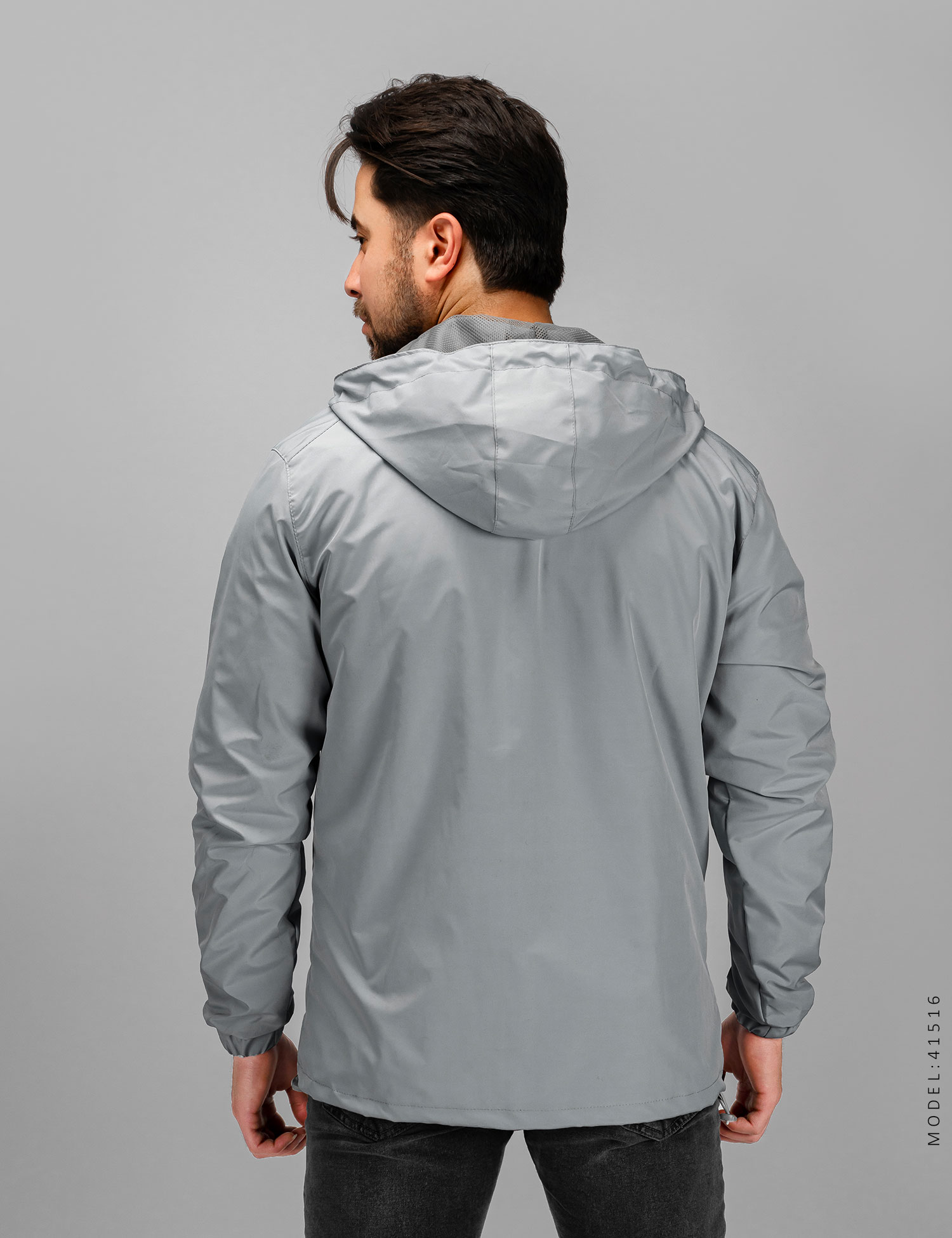 سویشرت بادگیر مردانه Zara طوسی زیپ دار مدل 41516