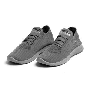کفش اسپرت Skechers مردانه طوسی پیاده روی بندی مدل 38700