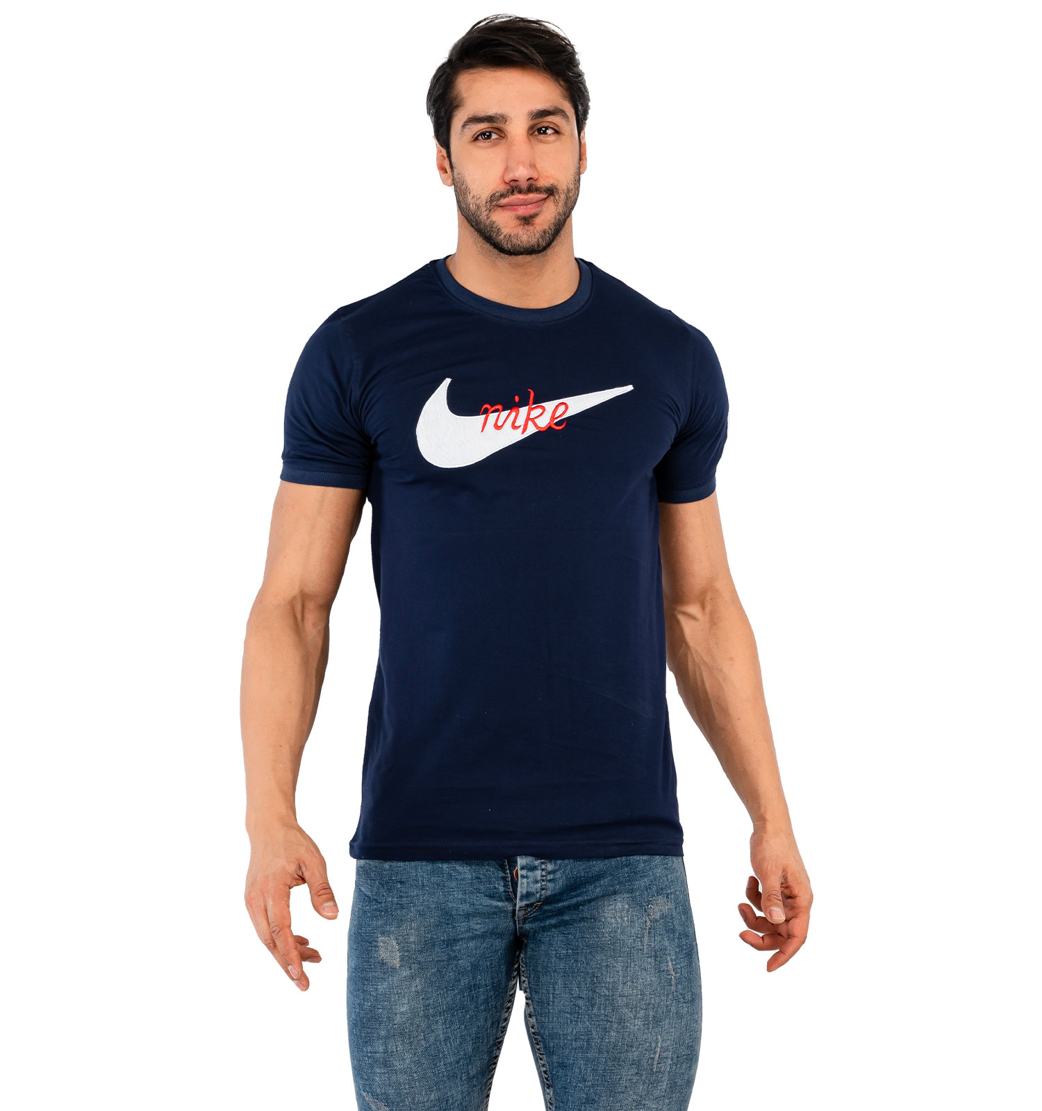تیشرت مردانه آستین گلدوزی یقه گرد Nike مدل 36664