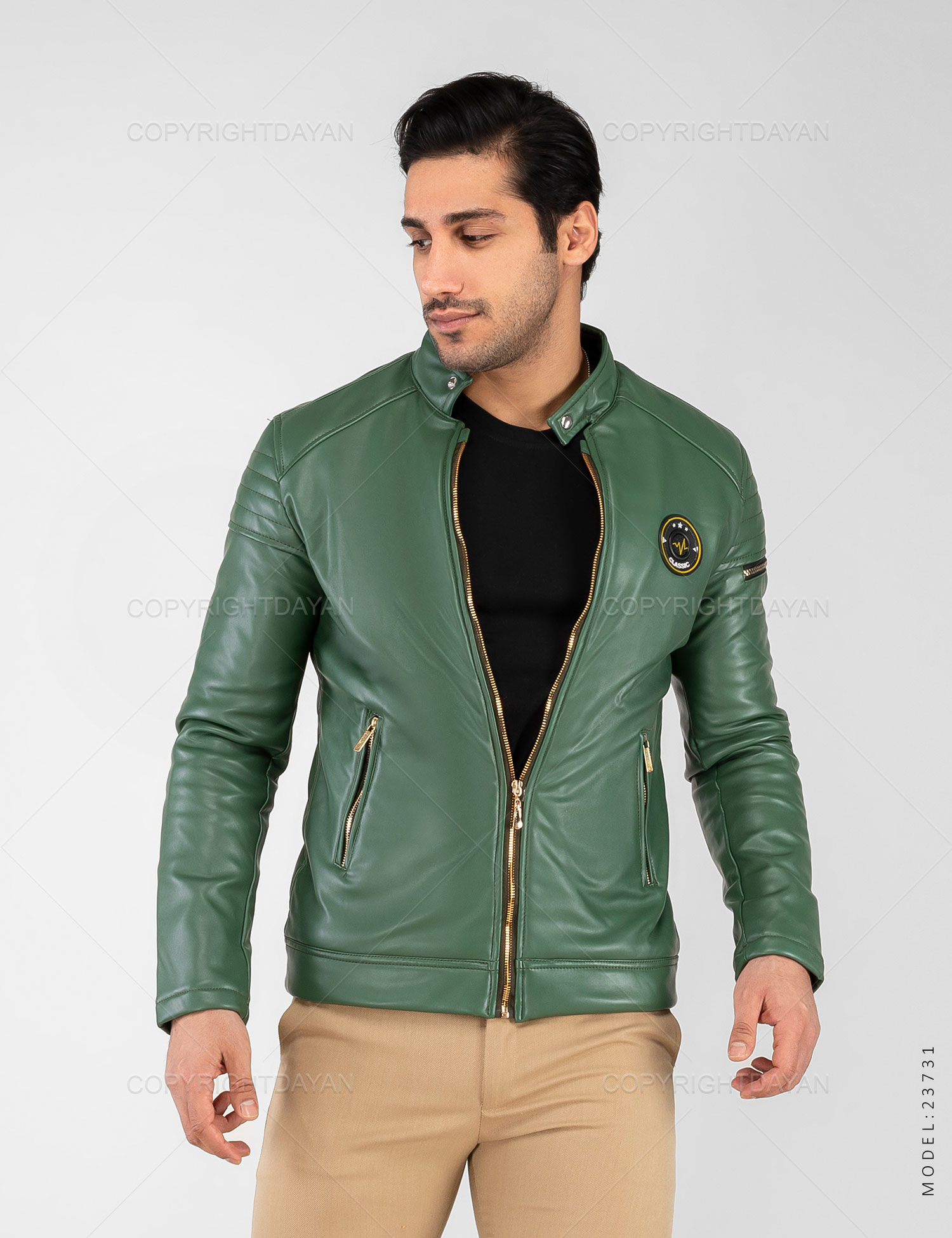 کاپشن چرمی مردانه Batis مدل 23731
