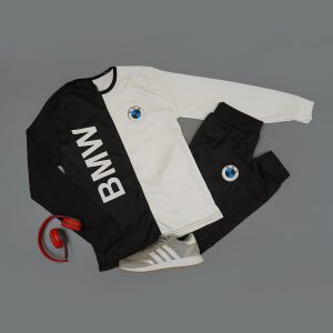 ست تیشرت شلوار bmw مردانه آستین بلند مدل Noman