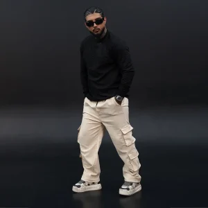 شلوار کارگو مردانه کرم مدل ARON