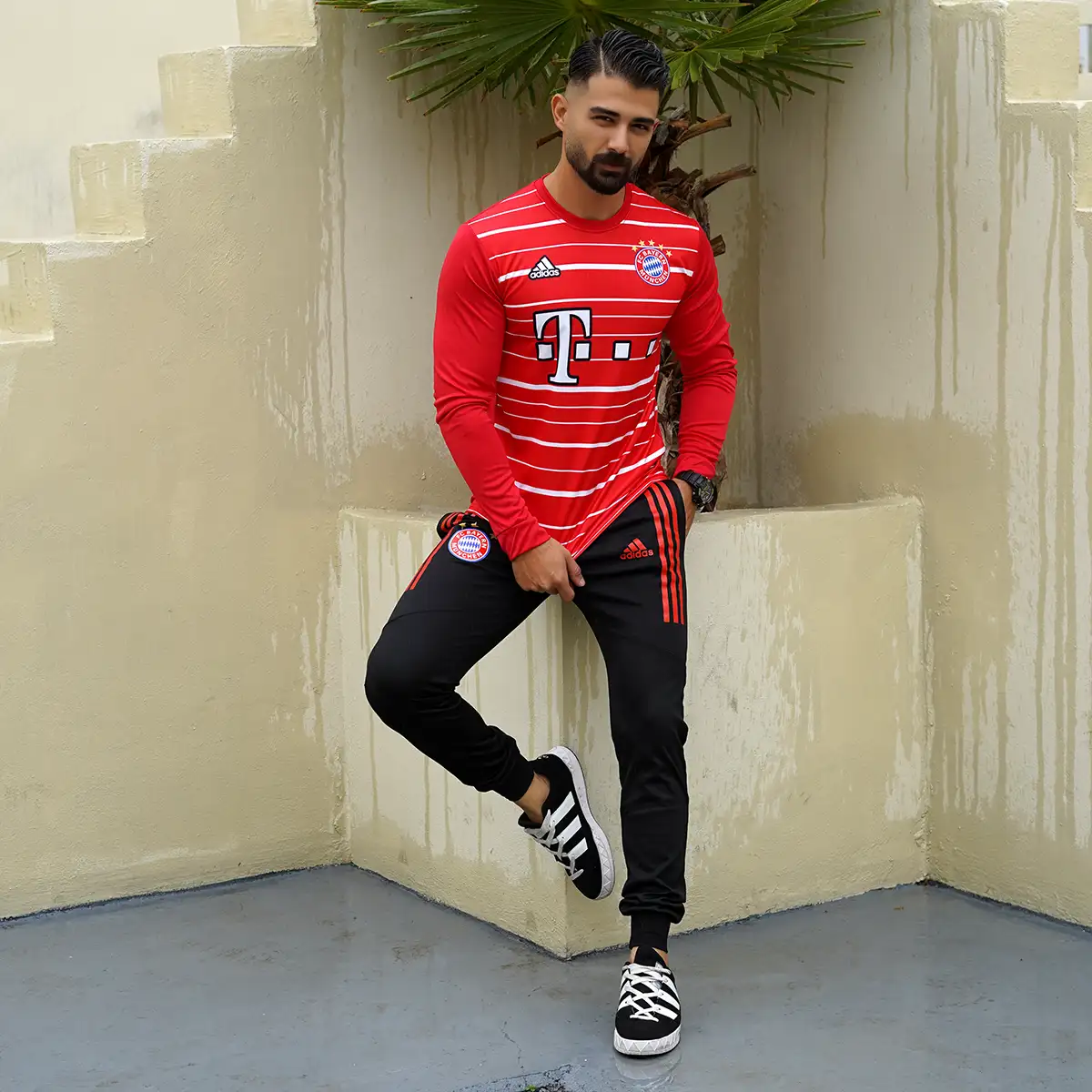 ست تیشرت آستین بلند شلوار بایرن مونیخ مردانه مدل FC Bayern