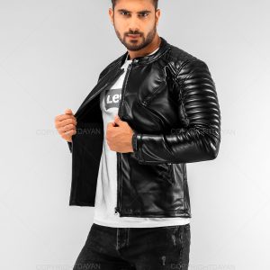 کاپشن چرم مردانه Alvin مدل 15450